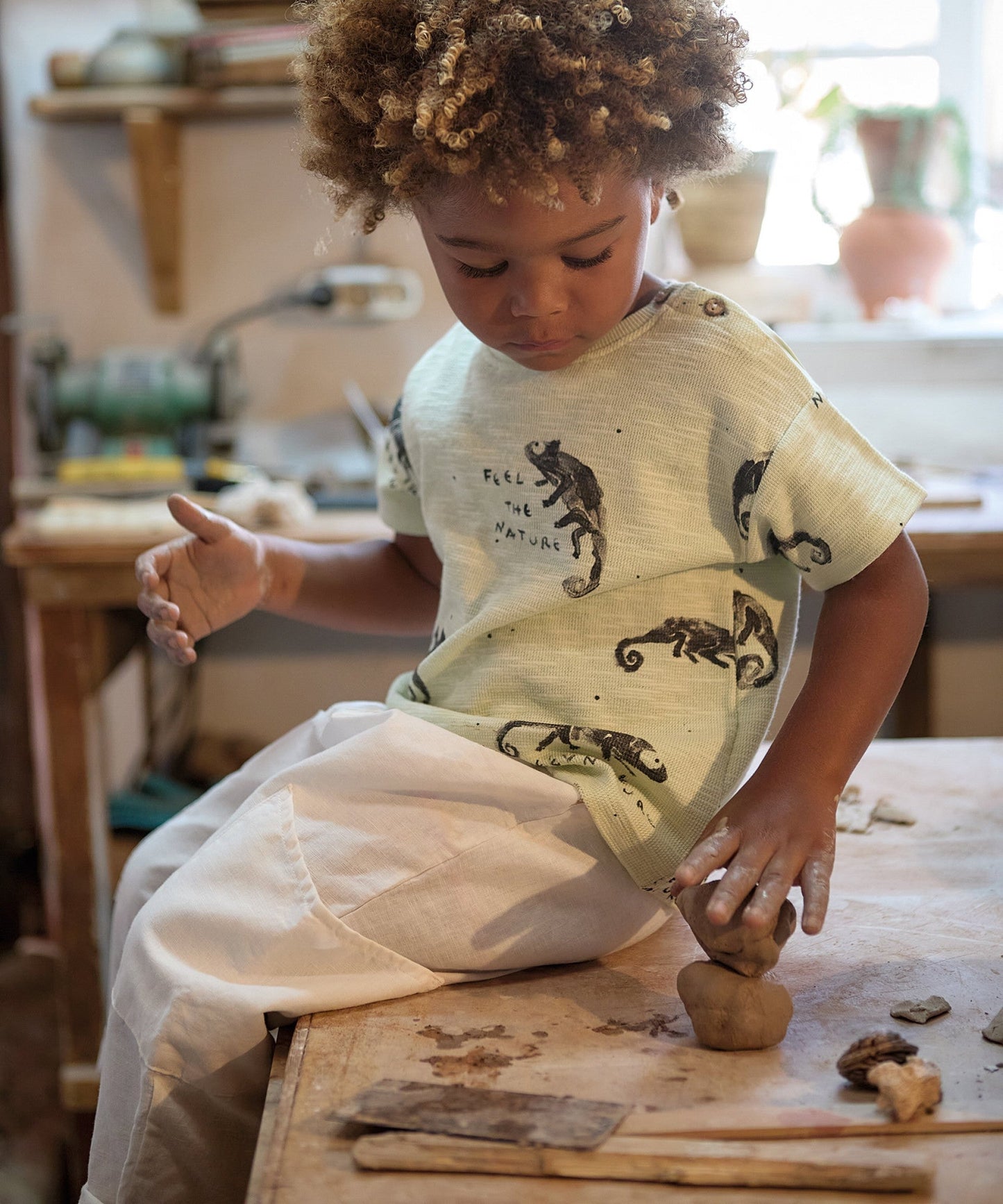 Pantaloni ampi in lino