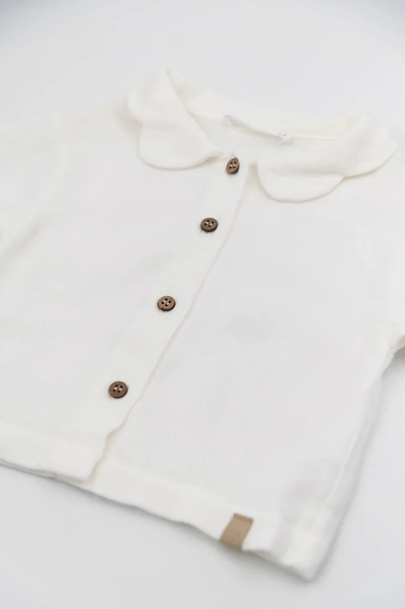 Camicia collo a fiore