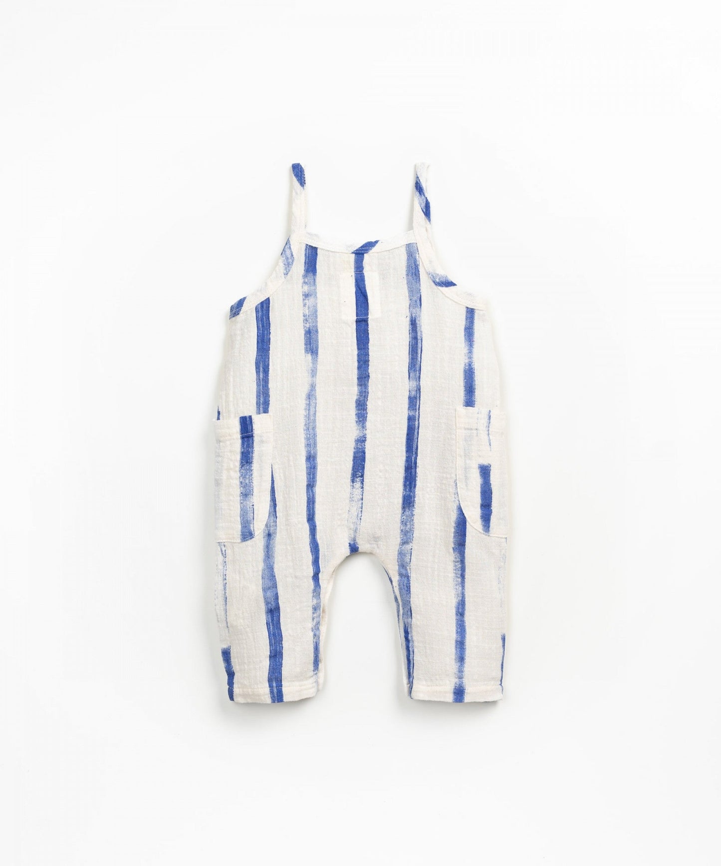 Salopette in cotone a righe