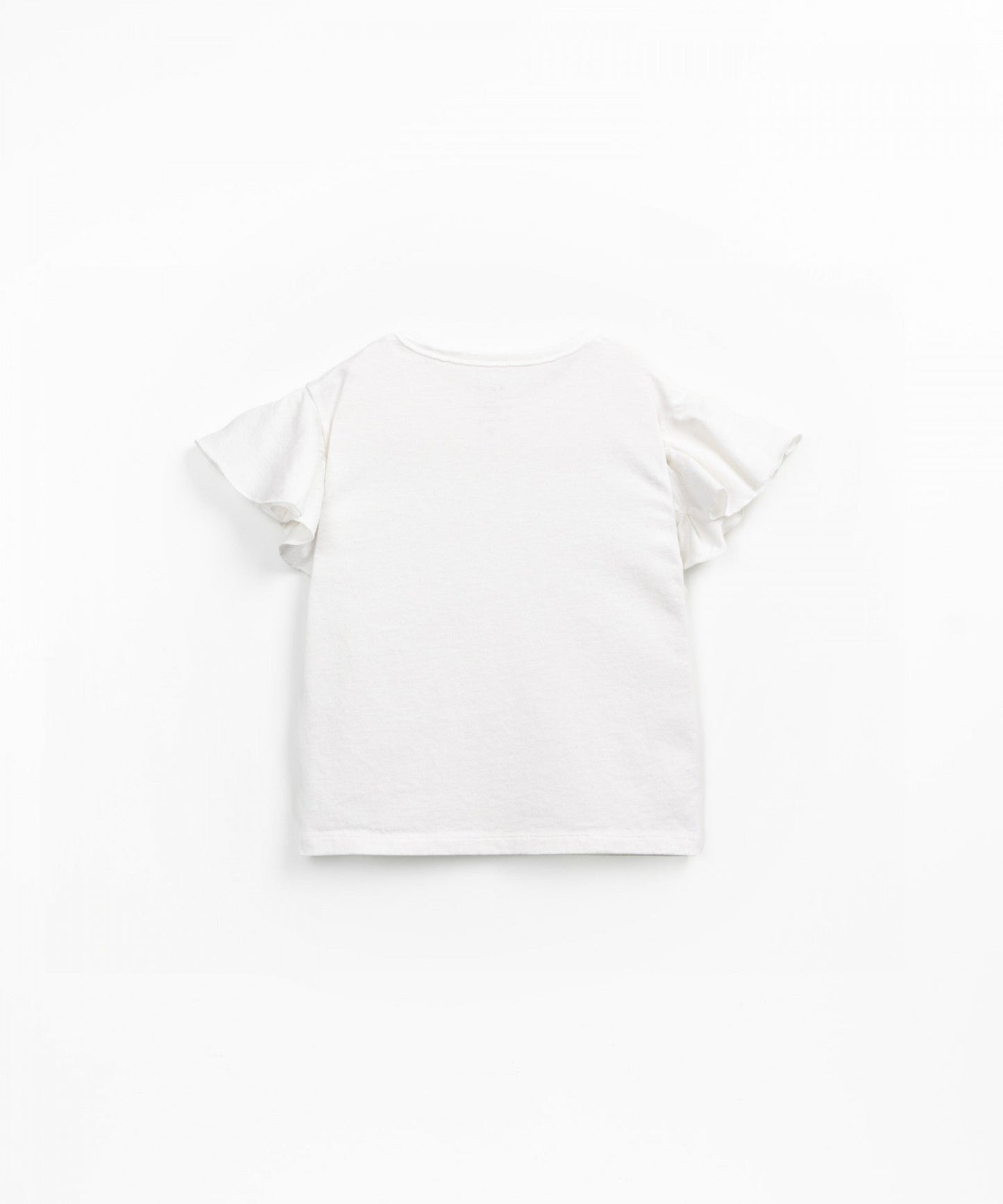 T-shirt in jersey con maniche volant