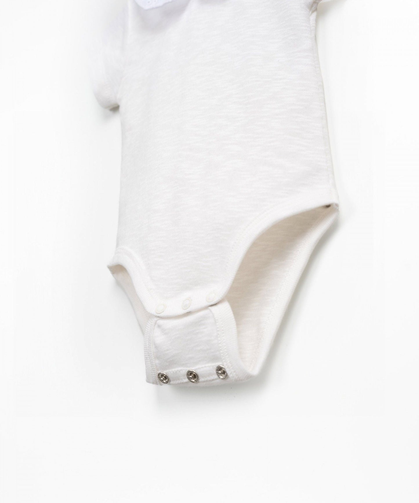 Body con colletto cotone fiammato