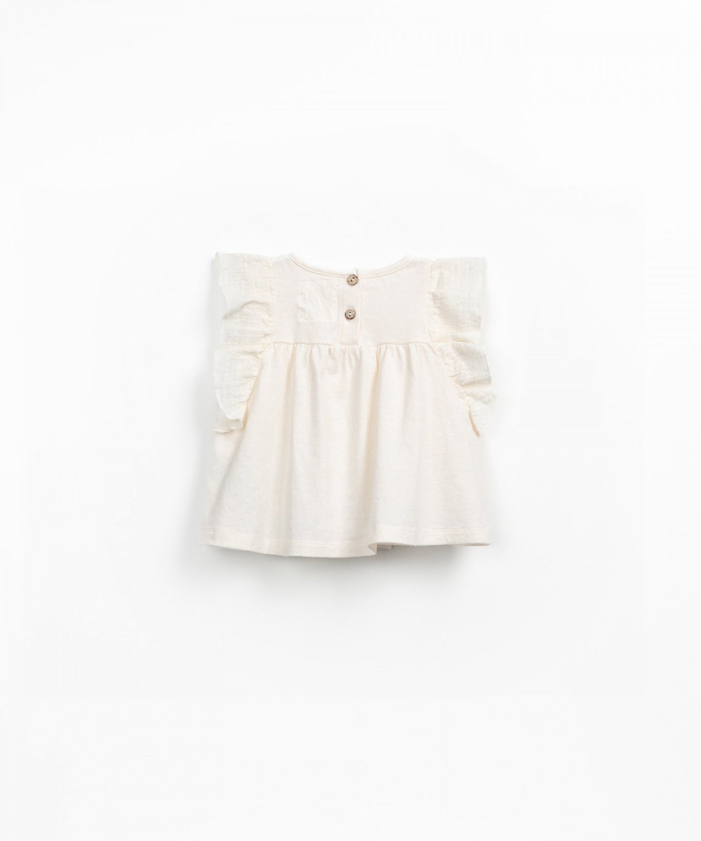 Blusa smanicata con volant